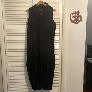 Lovely Casual Linen High-Low Sleeveless Dress